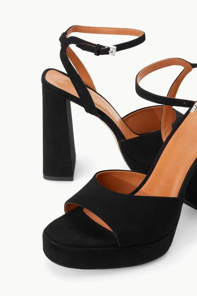 STAUD Heels Women STAUD SOLANGE PLATFORM BLACK SUEDE STAUD Heels Women STAUD SOLANGE PLATFORM BLACK SUEDE