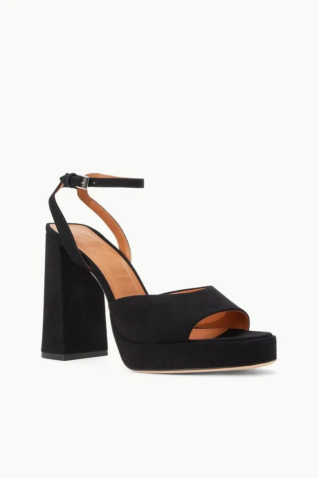 STAUD Heels Women STAUD SOLANGE PLATFORM BLACK SUEDE STAUD Heels Women STAUD SOLANGE PLATFORM BLACK SUEDE