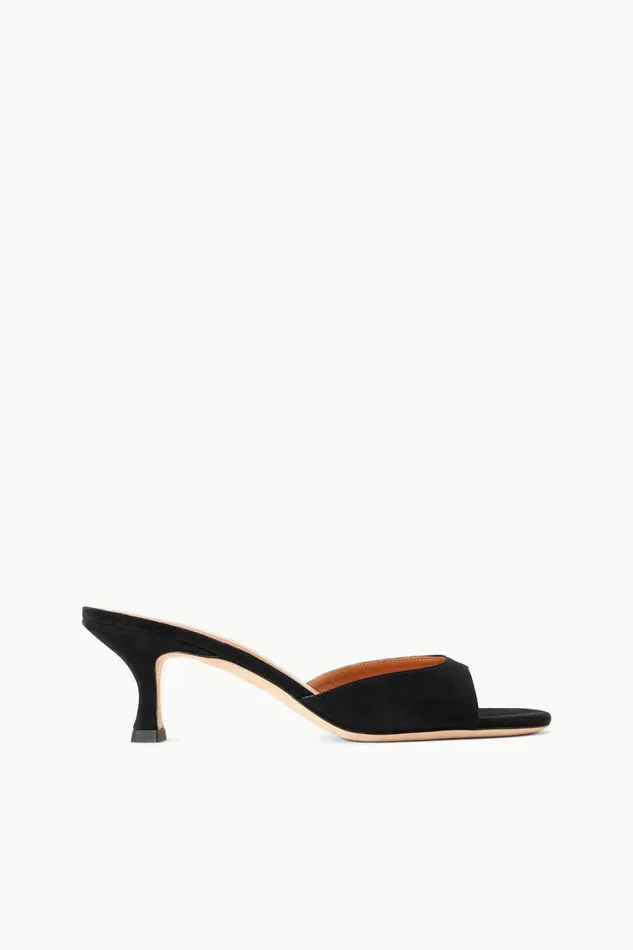 STAUD Mules and Flats Women STAUD BRIGITTE MULE BLACK SUEDE