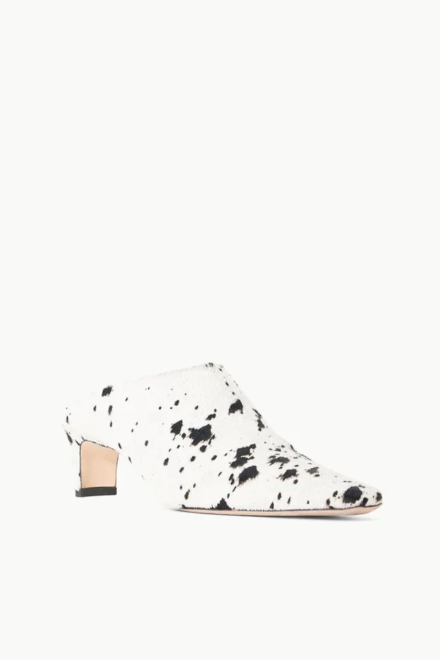 STAUD Mules and Flats Women STAUD WALLY MULE BLACK and WHITE HAIRCALF STAUD Mules and Flats Women STAUD WALLY MULE BLACK and WHITE HAIRCALF