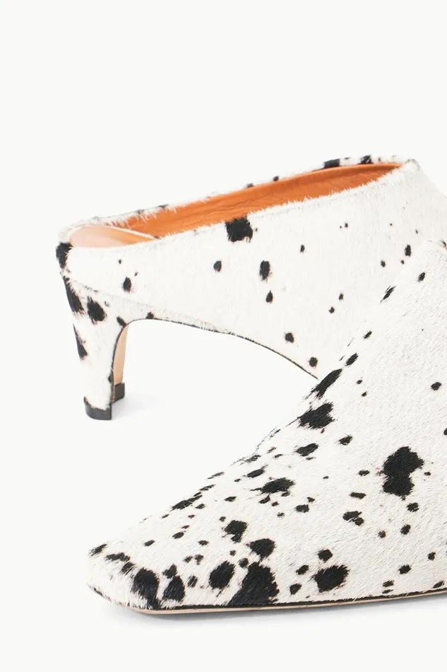 STAUD Mules and Flats Women STAUD WALLY MULE BLACK and WHITE HAIRCALF STAUD Mules and Flats Women STAUD WALLY MULE BLACK and WHITE HAIRCALF