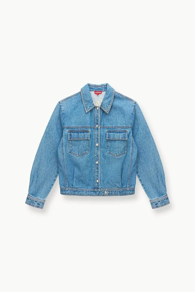 STAUD Outerwear and Jackets Women STAUD CUSTOM CLASSIC OVERSIZED RYAN JACKET MEDIUM WASH STAUD Outerwear and Jackets Women STAUD CUSTOM CLASSIC OVERSIZED RYAN JACKET MEDIUM WASH