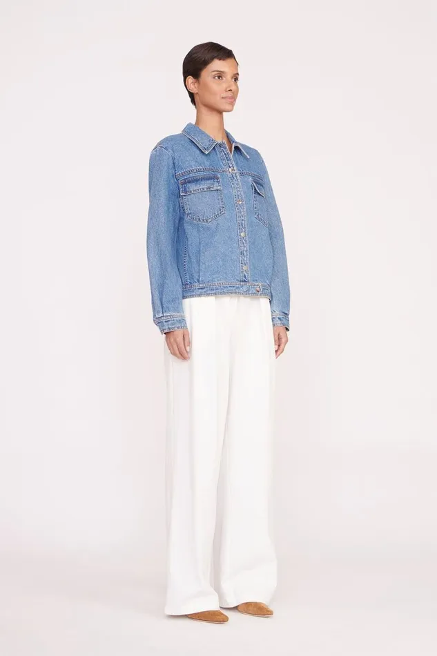 STAUD Outerwear and Jackets Women STAUD CUSTOM CLASSIC OVERSIZED RYAN JACKET MEDIUM WASH STAUD Outerwear and Jackets Women STAUD CUSTOM CLASSIC OVERSIZED RYAN JACKET MEDIUM WASH