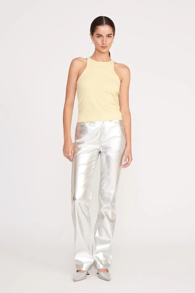 STAUD Pants and Shorts Women STAUD CHISEL PANT SILVER