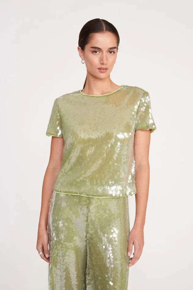 STAUD Pants and Shorts Women STAUD LUKE PANT GARDEN MOSS SEQUINS STAUD Pants and Shorts Women STAUD LUKE PANT GARDEN MOSS SEQUINS