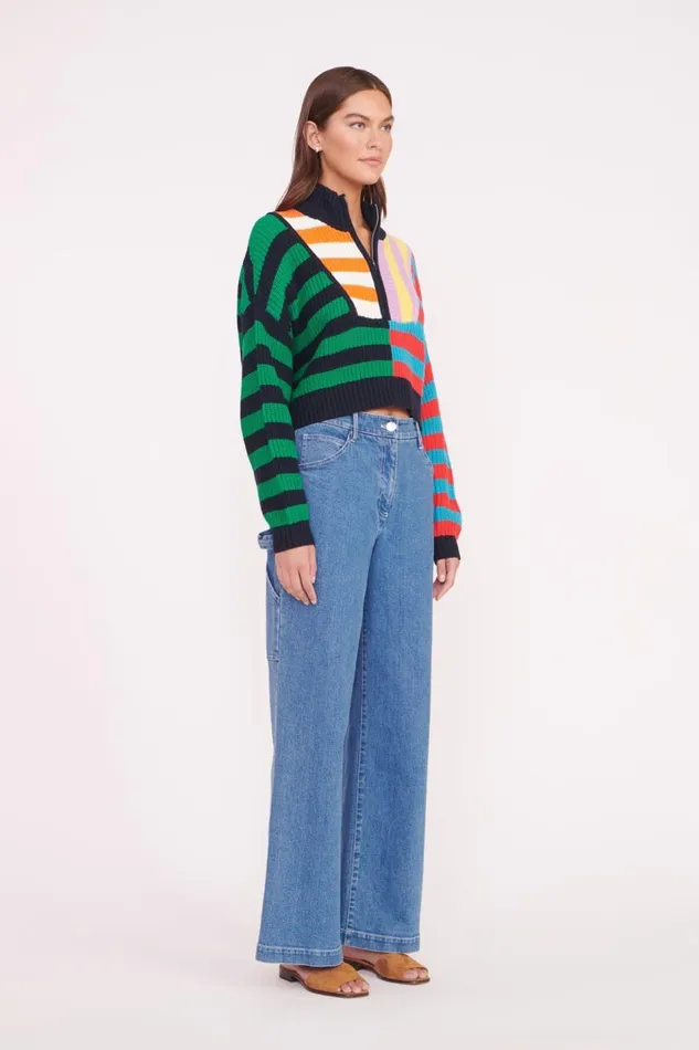 STAUD Sweaters Women STAUD CROPPED HAMPTON SWEATER CABANA STRIPE MULTI STAUD Sweaters Women STAUD CROPPED HAMPTON SWEATER CABANA STRIPE MULTI