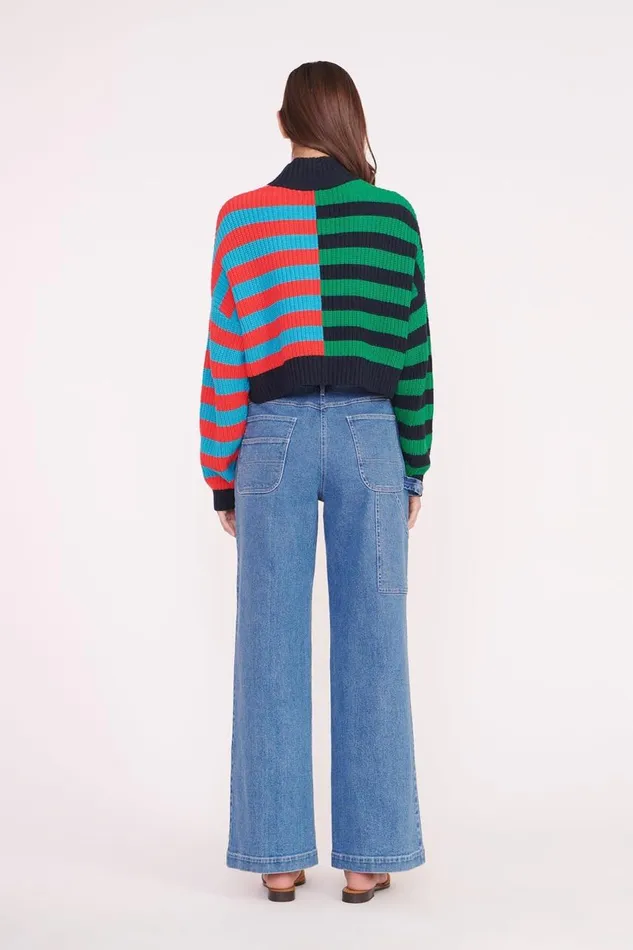 STAUD Sweaters Women STAUD CROPPED HAMPTON SWEATER CABANA STRIPE MULTI STAUD Sweaters Women STAUD CROPPED HAMPTON SWEATER CABANA STRIPE MULTI