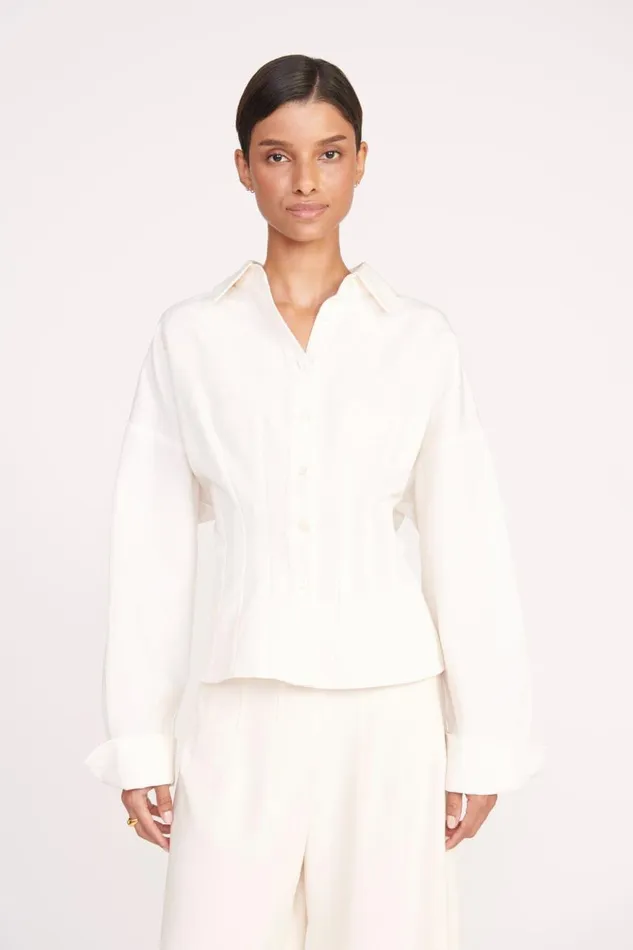 STAUD Tops Women OPHELIA TOP IVORY