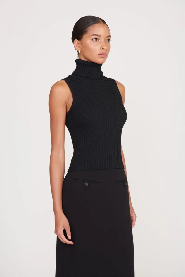 STAUD Tops Women STAUD CALLUM TOP BLACK STAUD Tops Women STAUD CALLUM TOP BLACK