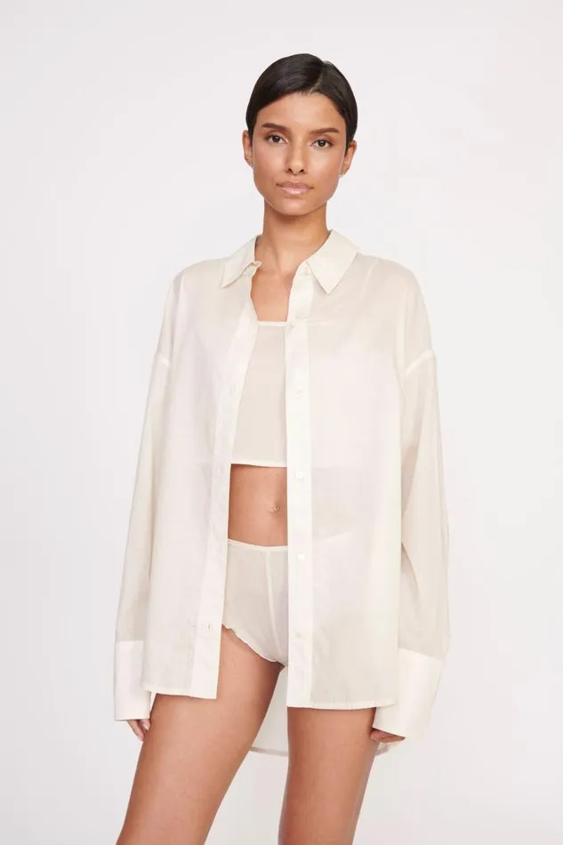 STAUD Tops Women STAUD CHAMOMILE SHIRT IVORY