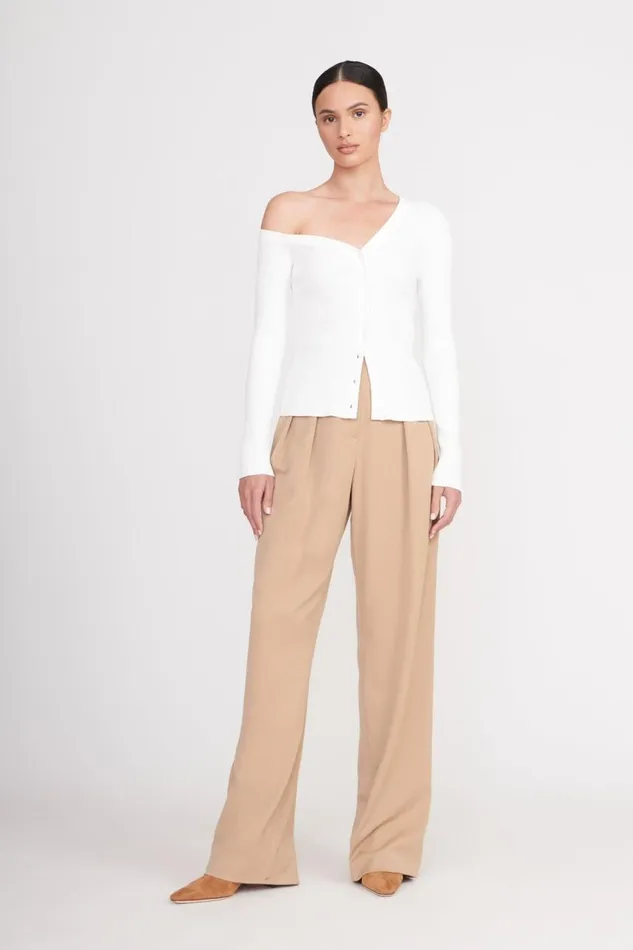 STAUD Tops Women STAUD CRAFTSMAN SWEATER IVORY