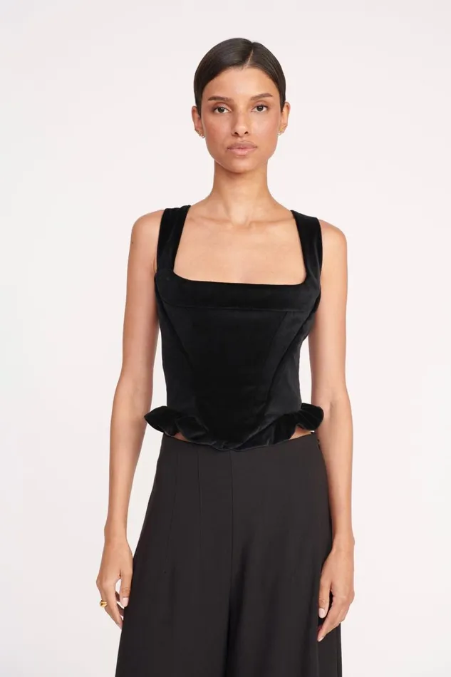 STAUD Tops Women STAUD LORELAI TOP BLACK
