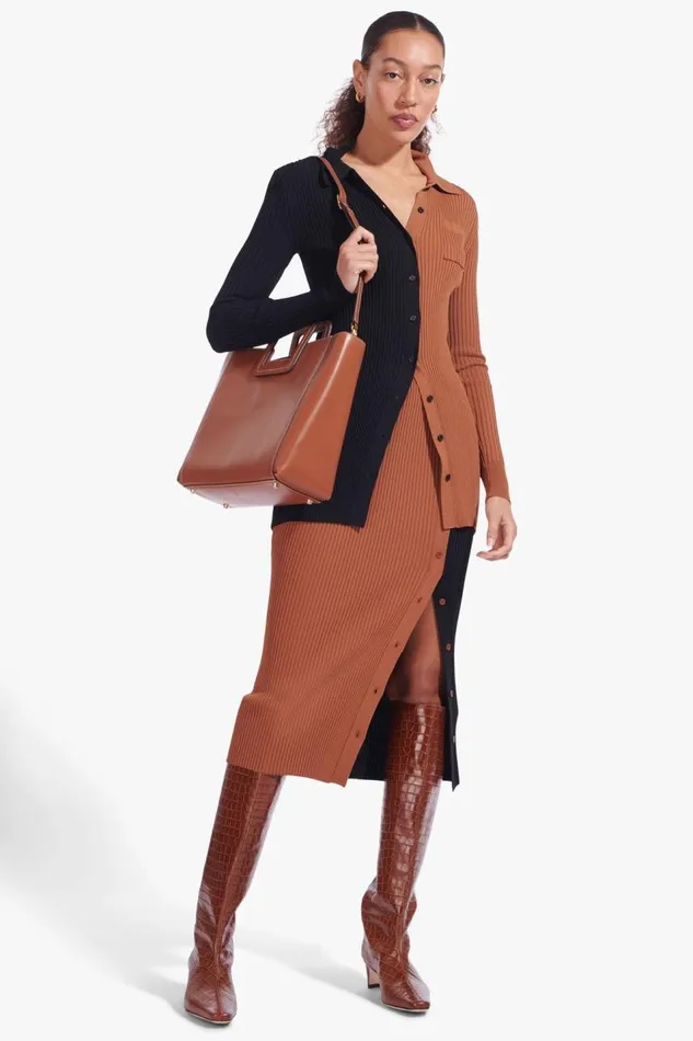 STAUD Totes Women SHIRLEY LEATHER BAG SADDLE STAUD Totes Women SHIRLEY LEATHER BAG SADDLE