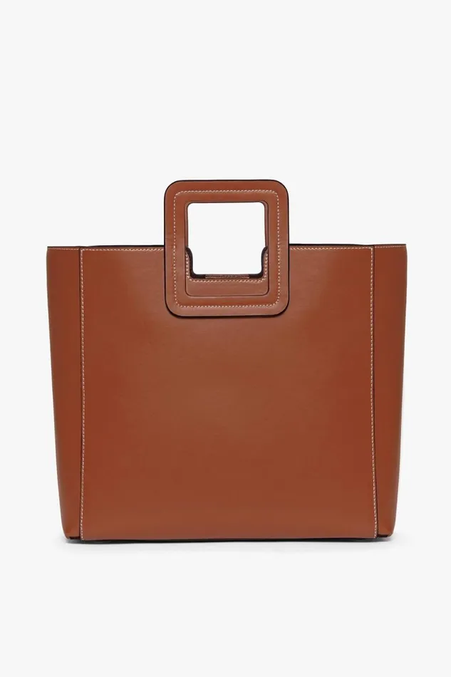 STAUD Totes Women SHIRLEY LEATHER BAG SADDLE STAUD Totes Women SHIRLEY LEATHER BAG SADDLE