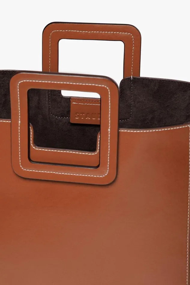 STAUD Totes Women SHIRLEY LEATHER BAG SADDLE STAUD Totes Women SHIRLEY LEATHER BAG SADDLE