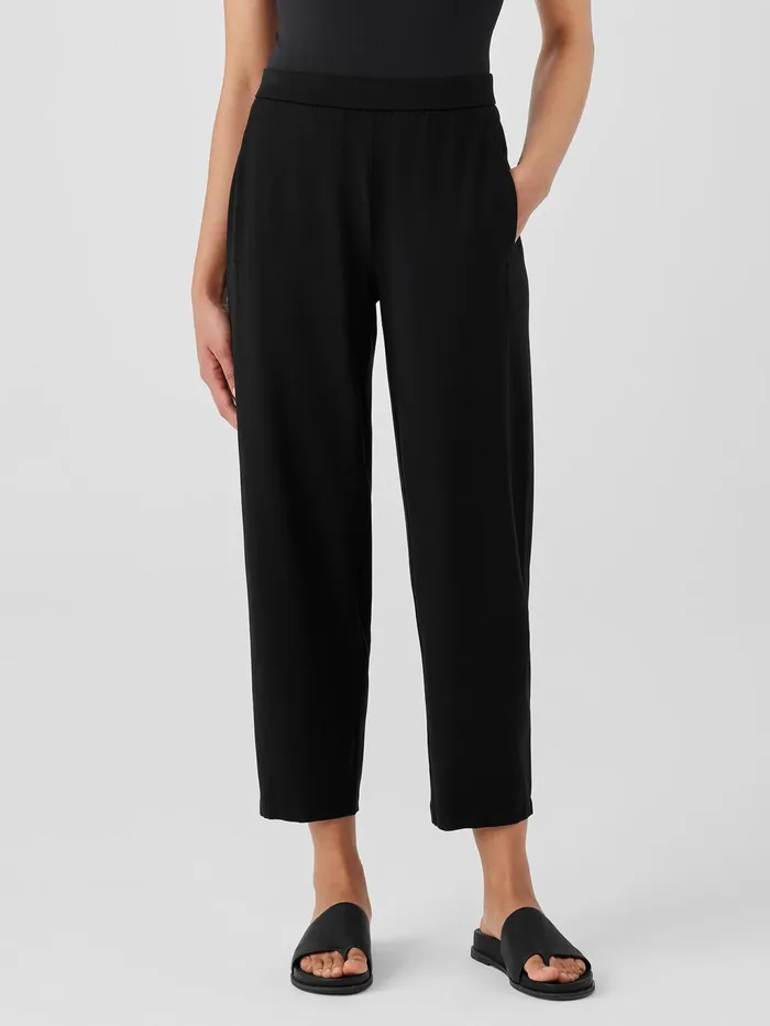 Stretch Jersey Knit Lantern Pant Black Women Eileen Fisher Pants Shorts and Jumpsuits