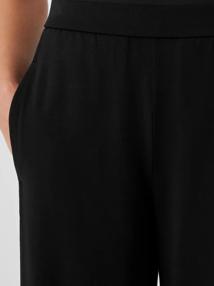 Stretch Jersey Knit Lantern Pant Black Women Eileen Fisher Pants Shorts and Jumpsuits
