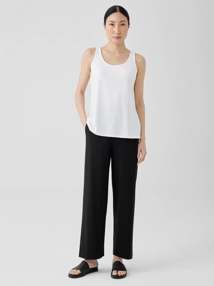 Stretch Jersey Knit Straight Pant Black Women Eileen Fisher Pants Shorts and Jumpsuits