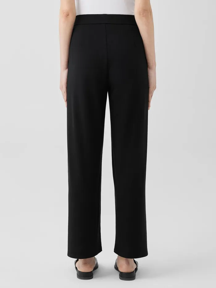 Stretch Jersey Knit Straight Pant Black Women Eileen Fisher Pants Shorts and Jumpsuits