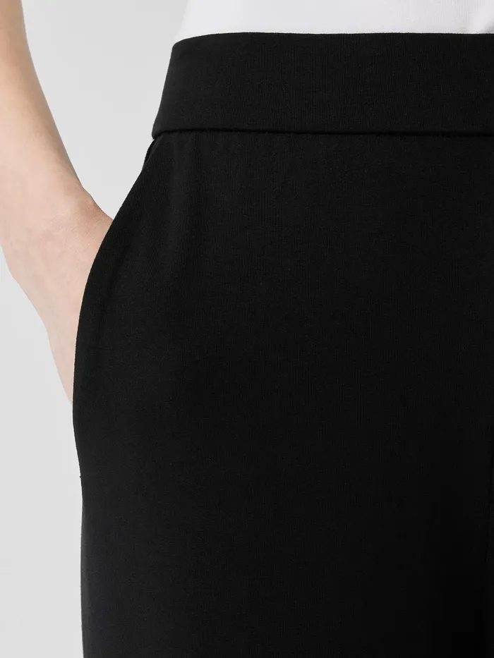Stretch Jersey Knit Straight Pant Black Women Eileen Fisher Pants Shorts and Jumpsuits