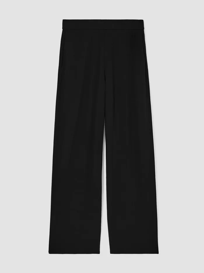 Stretch Jersey Knit Straight Pant Black Women Eileen Fisher Pants Shorts and Jumpsuits