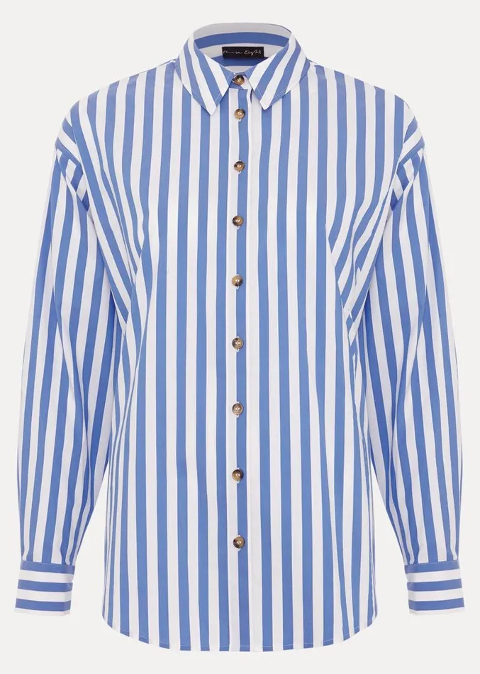 Stripe Shirt Blue Women Phase Eight Shirts and Blouses