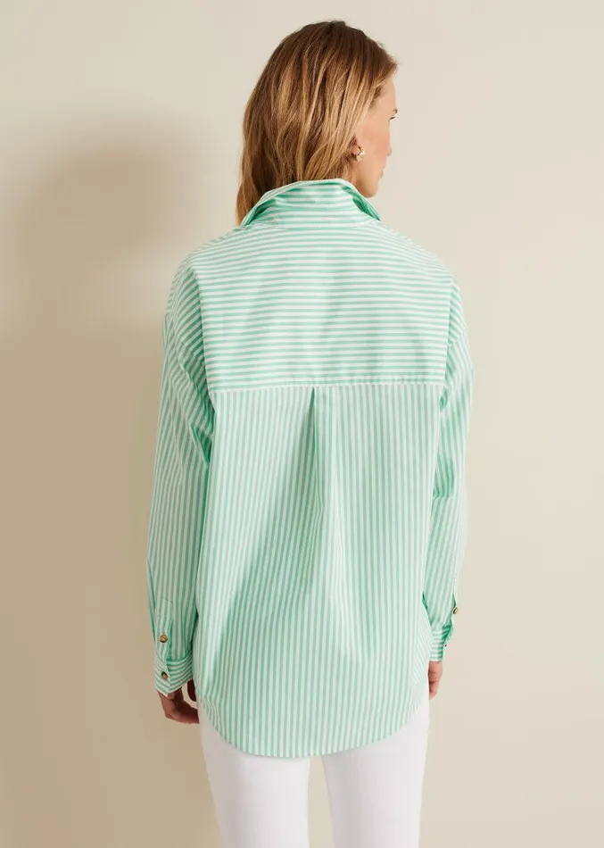 Stripe Shirt Greenivory Women Phase Eight Shirts and Blouses