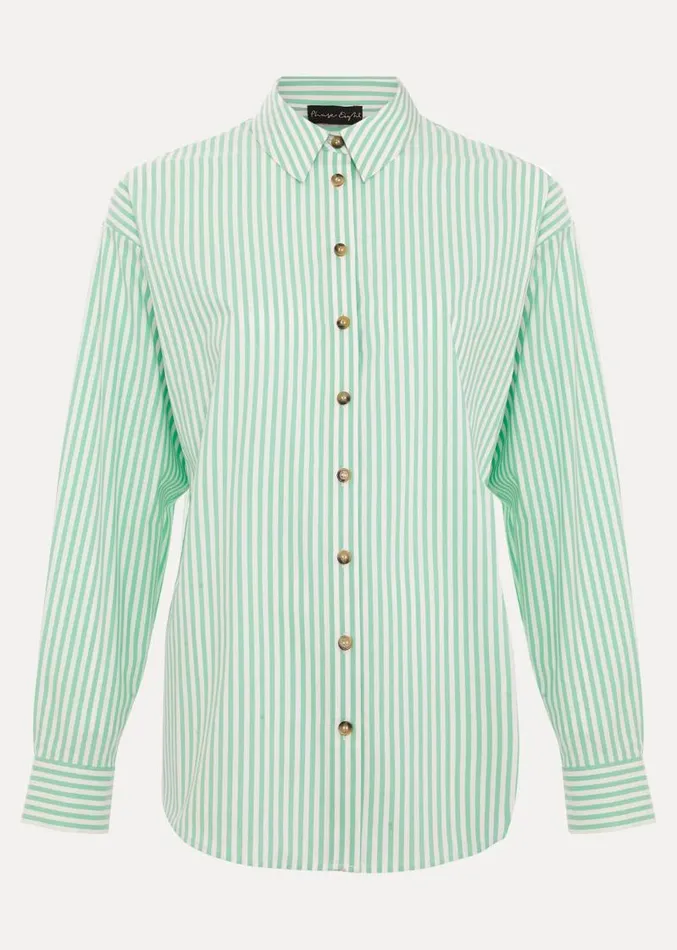 Stripe Shirt Greenivory Women Phase Eight Shirts and Blouses