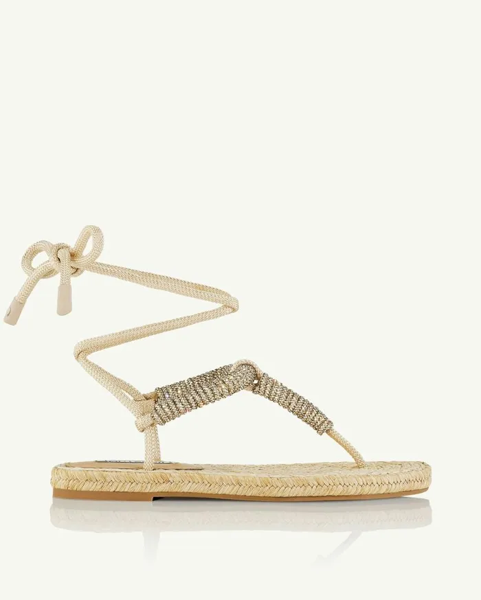 Sunkissed Espadrille Flat Beige Women Aquazzura Flats Sunkissed Espadrille Flat Beige Women Aquazzura Flats