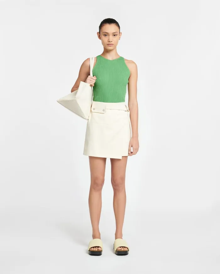 Susan Twill Wrap Skirt Creme Women Nanushka Skirts