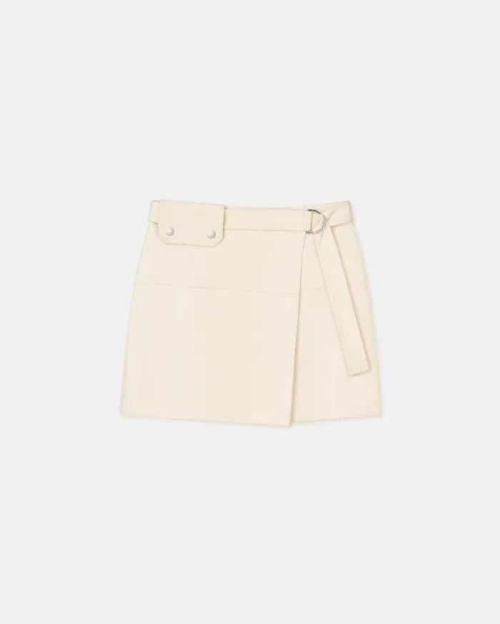 Susan Twill Wrap Skirt Creme Women Nanushka Skirts