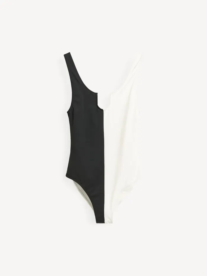 Swimwear Women By Malene Birger Bonday Swimsuit Block Stripe Black White