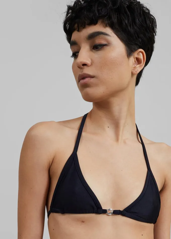 Swimwear Women The Frankie Shop Coperni Branded Bikini Top 8211 Black
