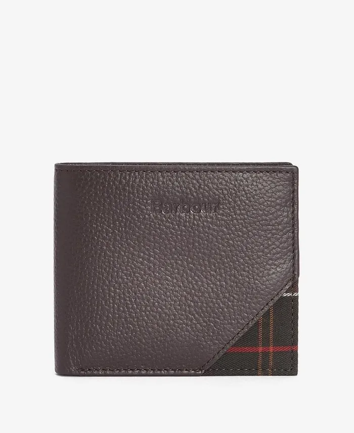 Tabert Leather Wallet Chocolate Brown Men Barbour Wallets and Card Holders