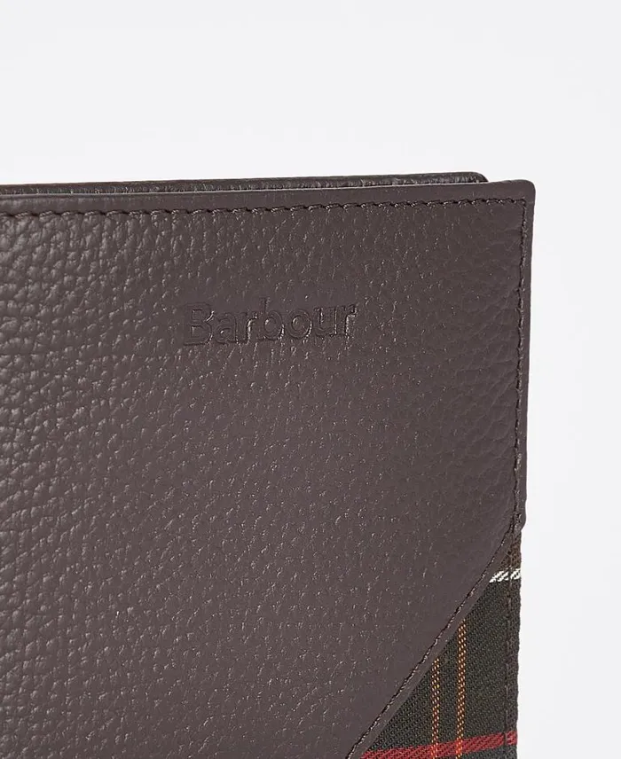 Tabert Leather Wallet Chocolate Brown Men Barbour Wallets and Card Holders