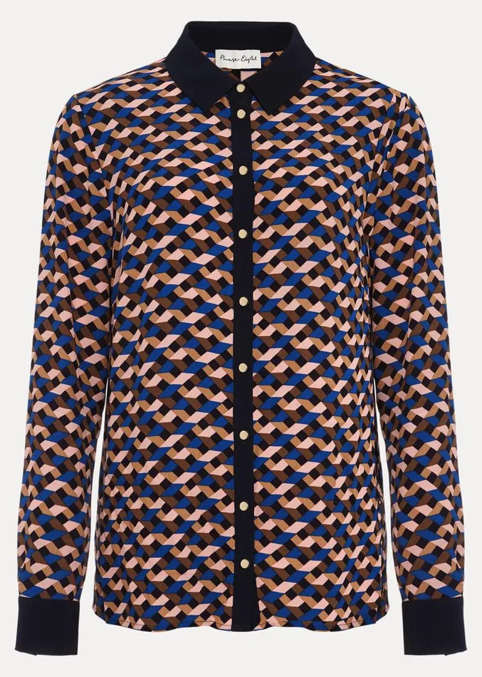 Talia Geo Print Shirt Multicoloured Women Phase Eight Shirts and Blouses