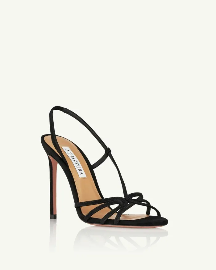 Talk To Me Sandal 105 Black Women Aquazzura Sandals