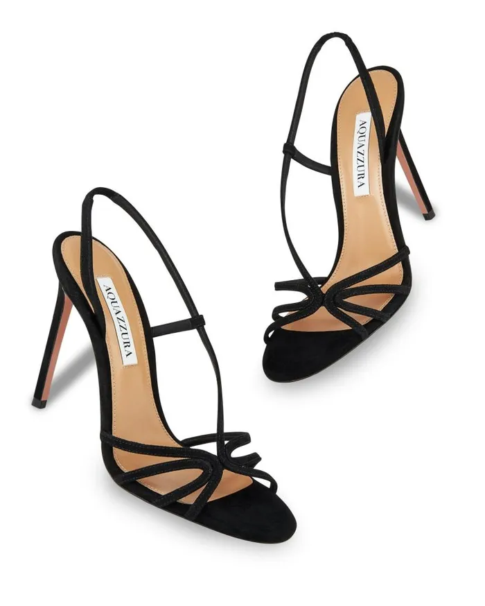 Talk To Me Sandal 105 Black Women Aquazzura Sandals Talk To Me Sandal 105 Black Women Aquazzura Sandals