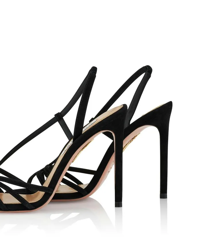 Talk To Me Sandal 105 Black Women Aquazzura Sandals Talk To Me Sandal 105 Black Women Aquazzura Sandals