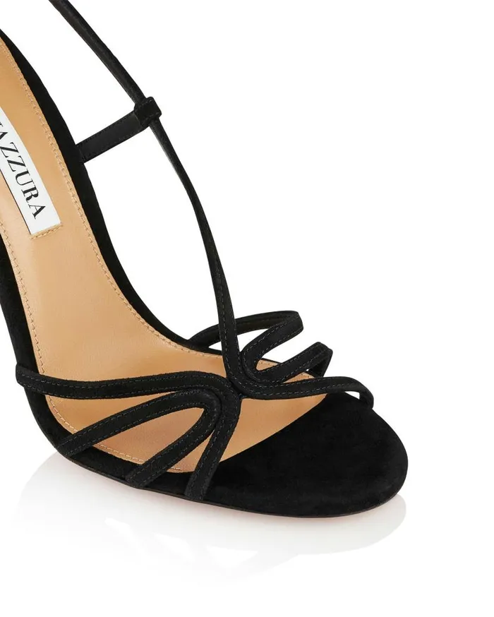 Talk To Me Sandal 105 Black Women Aquazzura Sandals Talk To Me Sandal 105 Black Women Aquazzura Sandals