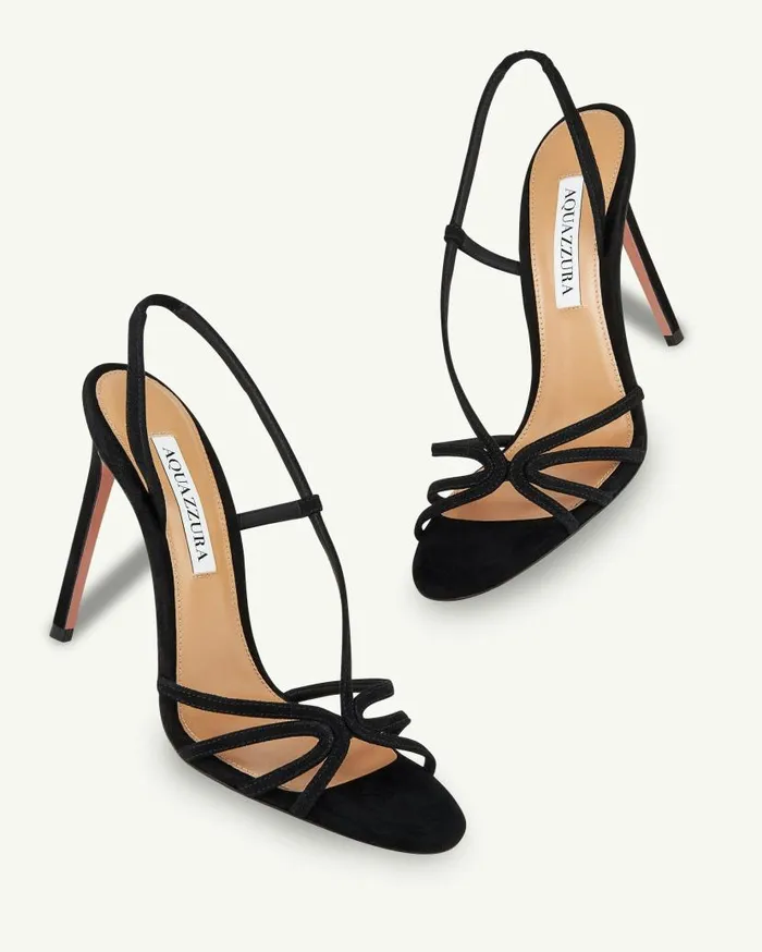 Talk To Me Sandal 105 Black Women Aquazzura Sandals Talk To Me Sandal 105 Black Women Aquazzura Sandals