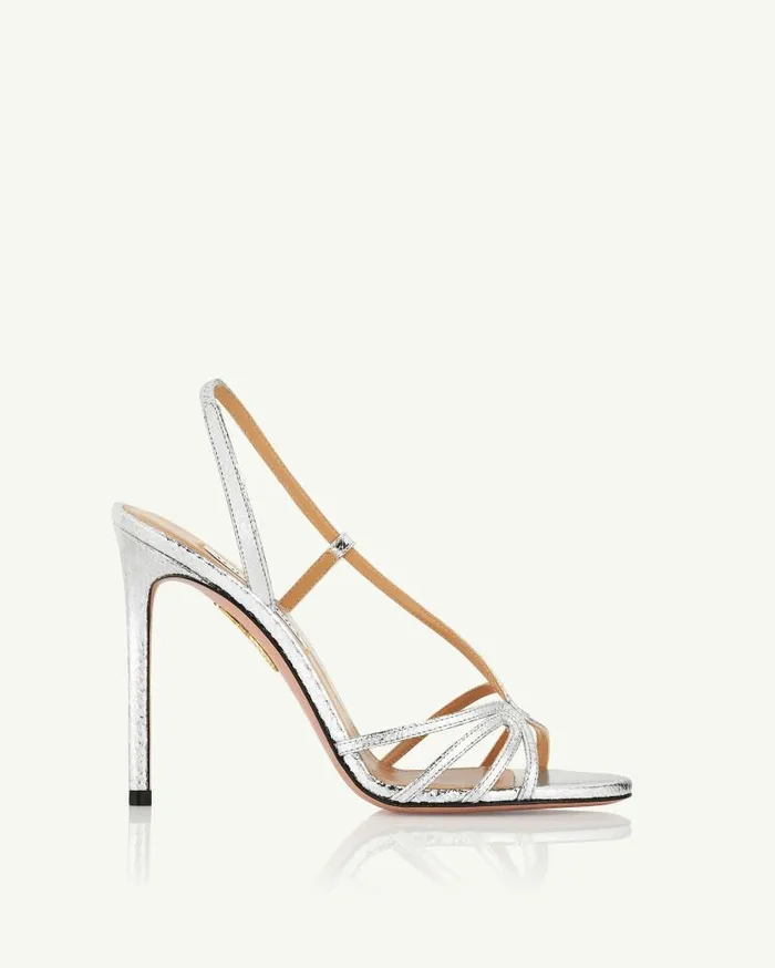 Talk To Me Sandal 105 Silver Women Aquazzura Sandals Talk To Me Sandal 105 Silver Women Aquazzura Sandals