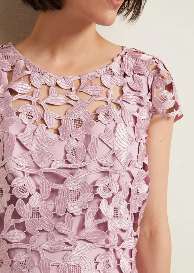 Tallula Lace Dress Pink Women Phase Eight Dresses