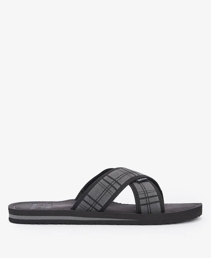 Tartan Toeman Beach Sandal Olive Tartan Men Barbour Sandals