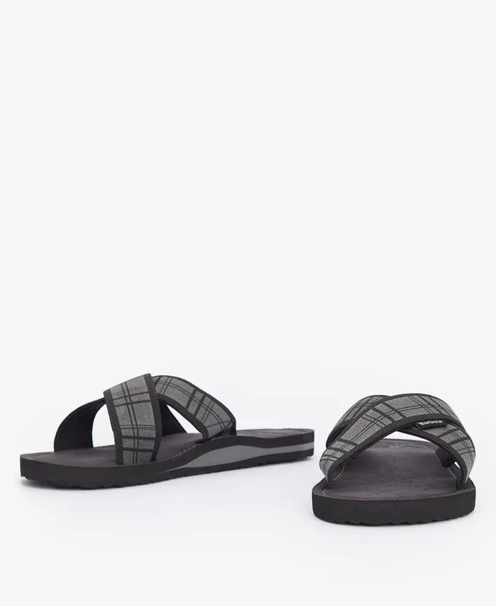 Tartan Toeman Beach Sandal Olive Tartan Men Barbour Sandals