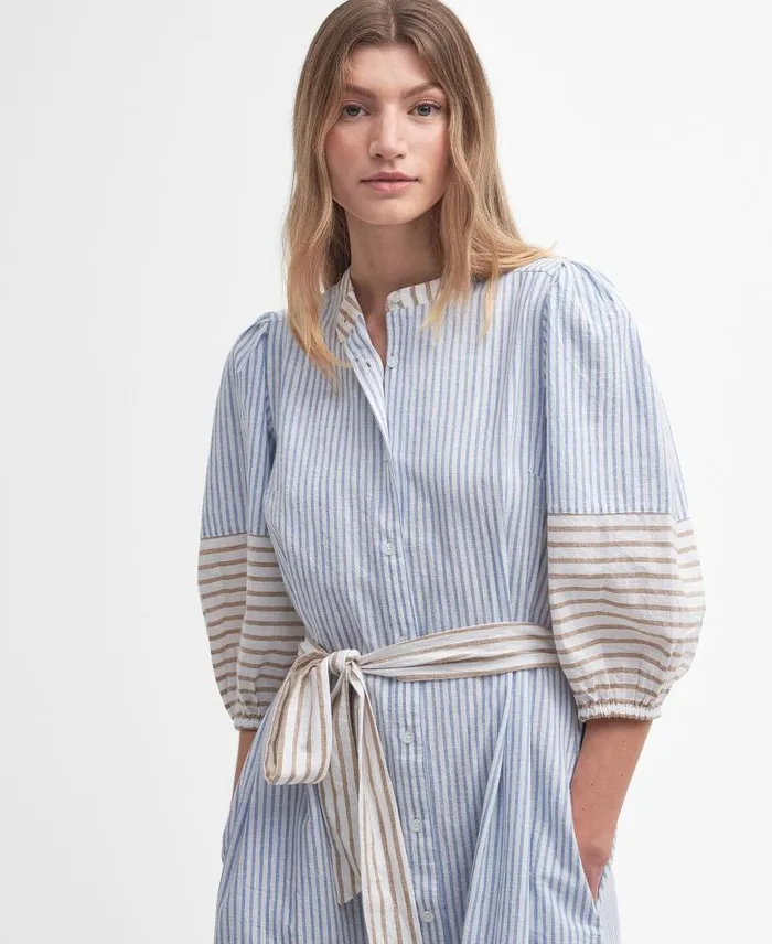 Thea Striped Shirt Dress Multi Stripe Women Barbour Dresses and Skirts