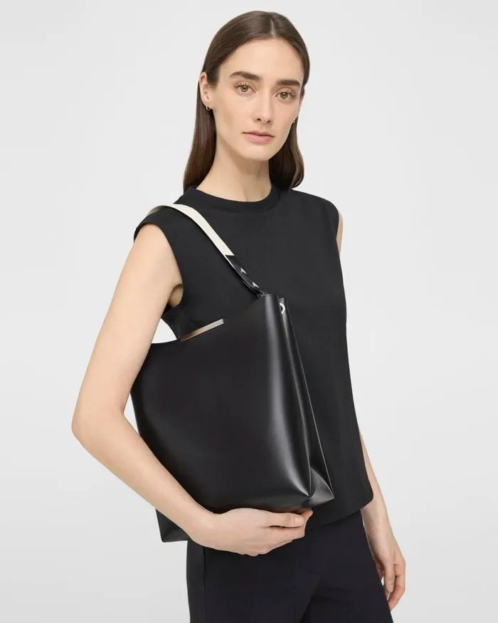 Theory Bags Fold Tote Bag In Leather Black 8211 Women