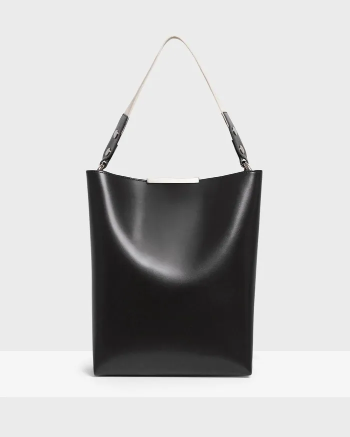 Theory Bags Fold Tote Bag In Leather Black 8211 Women