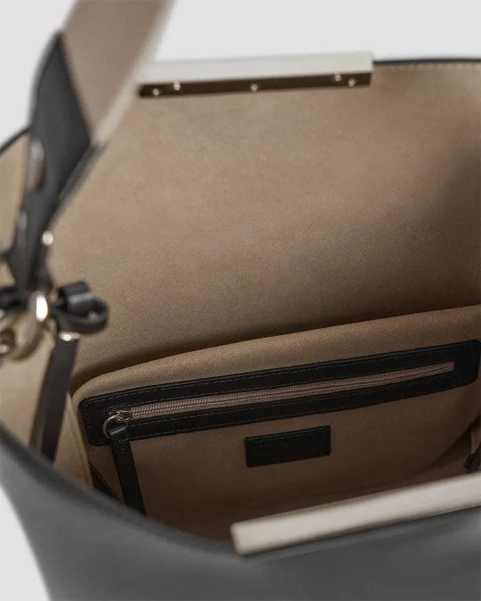 Theory Bags Fold Tote Bag In Leather Black 8211 Women