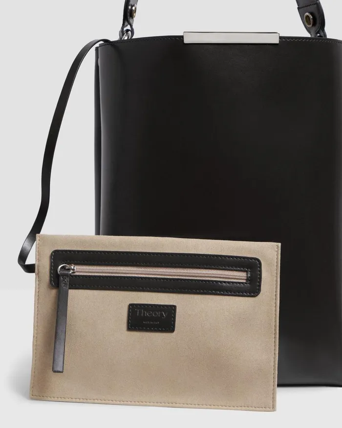 Theory Bags Fold Tote Bag In Leather Black 8211 Women